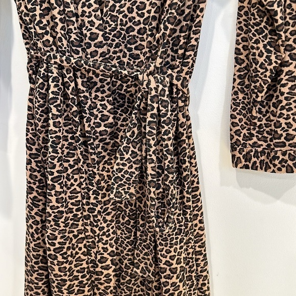 Adonna Woman plus 16-18 animal leopard print mob wife house robe w matching belt - Picture 3 of 7